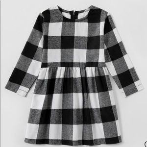Toddlers Plaid long sleeve dress